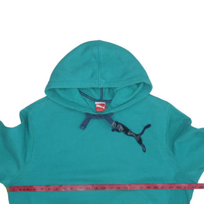 Puma Men's Green Pullover Hoodie XL Logo Cotton Blend Sweatshirt