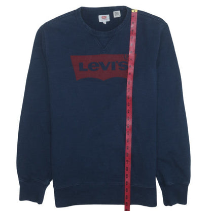 Levi's Women's Navy Blue Relaxed Logo Sweatshirt Size L