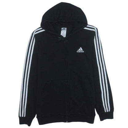 Adidas Men's Black Full Zip Hoodie L Sports Fleece Sweatshirt