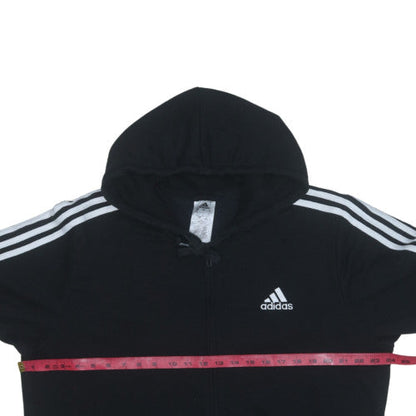 Adidas Men's Black Full Zip Hoodie L Sports Fleece Sweatshirt