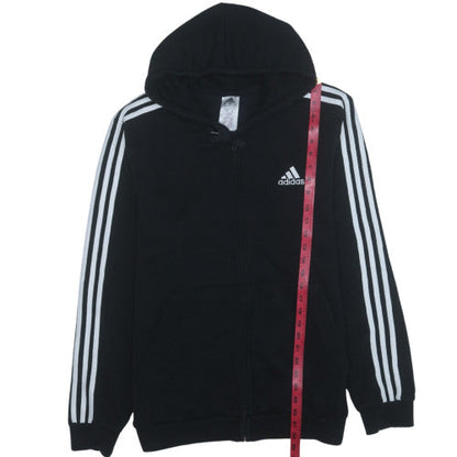 Adidas Men's Black Full Zip Hoodie L Sports Fleece Sweatshirt