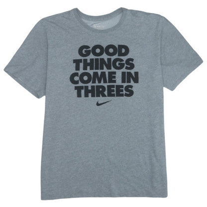 Nike Men's Grey XL Athletic Dri-FIT Graphic T-Shirt
