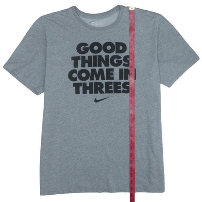 Nike Men's Grey XL Athletic Dri-FIT Graphic T-Shirt