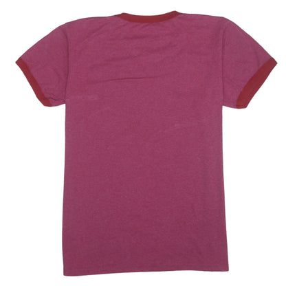 Disney Women’s Pink Mickey Mouse Ringer T-Shirt XL