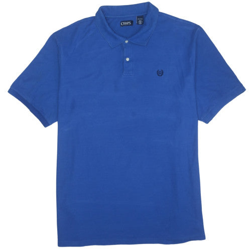 Chaps Men's Blue 3XLT Classic Cotton Short Sleeve Polo Shirt