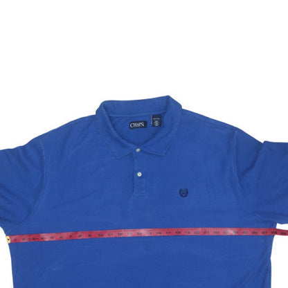 Chaps Men's Blue 3XLT Classic Cotton Short Sleeve Polo Shirt