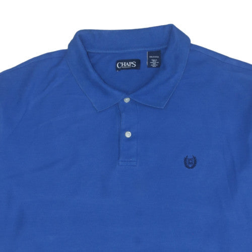 Chaps Men's Blue 3XLT Classic Cotton Short Sleeve Polo Shirt