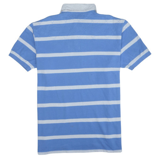 Ralph Lauren Men's Blue Striped Cotton Polo Shirt XL Classic Fit