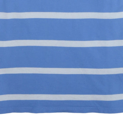 Ralph Lauren Men's Blue Striped Cotton Polo Shirt XL Classic Fit