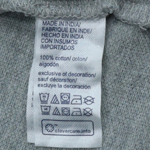 Tommy Hilfiger Men's Grey Cotton Short Sleeve Polo Shirt XL Classic Fit