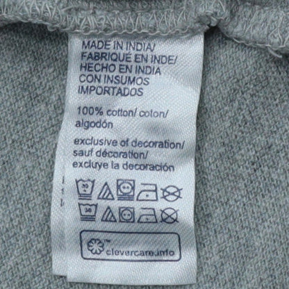 Tommy Hilfiger Men's Grey Cotton Short Sleeve Polo Shirt XL Classic Fit