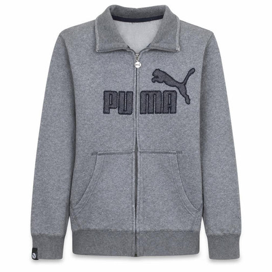 Puma Men's Grey Small Full Zip Track Jacket with Pockets