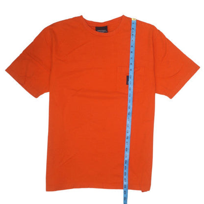 Nautica Men's Orange XL Crew Neck Cotton Nautical Logo T-Shirt