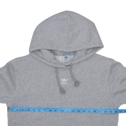 Adidas Womens Grey Pullover Hoodie Size S 8-10 Hooded Sweatshirt