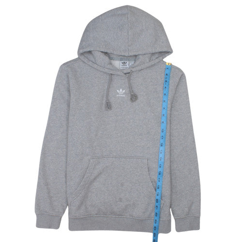 Adidas Womens Grey Pullover Hoodie Size S 8-10 Hooded Sweatshirt