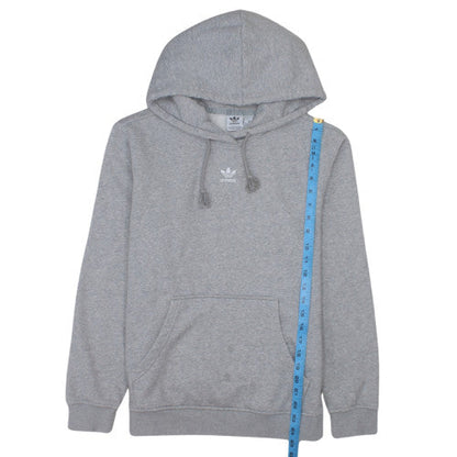 Adidas Womens Grey Pullover Hoodie Size S 8-10 Hooded Sweatshirt