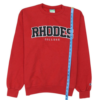 Champion Men's Red Rhodes College Fleece Sweatshirt M Pullover