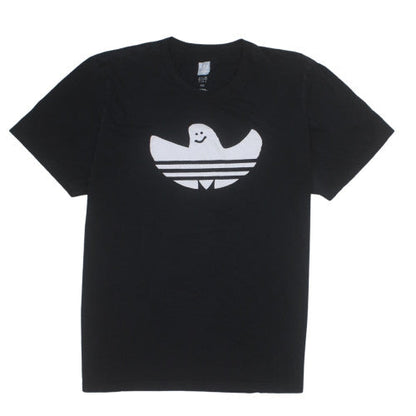adidas Mens Black 2XL Funny Logo Crew Neck Short Sleeve T-Shirt