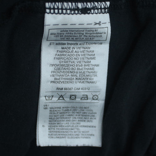 adidas Mens Black 2XL Funny Logo Crew Neck Short Sleeve T-Shirt