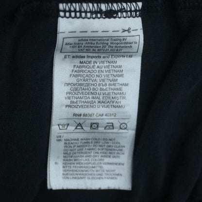 adidas Mens Black 2XL Funny Logo Crew Neck Short Sleeve T-Shirt
