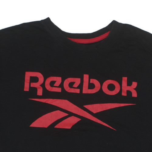 Reebok Men's Black 2XL Graphic Logo Sports T-Shirt