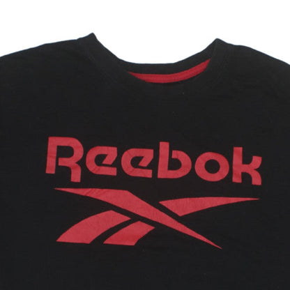Reebok Men's Black 2XL Graphic Logo Sports T-Shirt