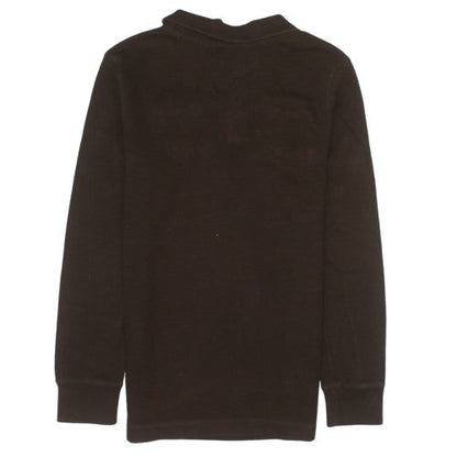 Nautica Boys Brown Cotton Blend Henley Jumper XL 18/20 Long Sleeve
