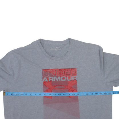 Under Armour Mens Grey HeatGear Graphic Short Sleeve T-Shirt XL