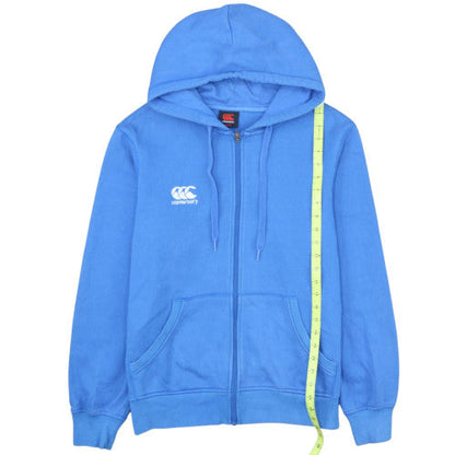 Canterbury Men's Blue Full Zip Hoodie Size M Fleece Rugby Style