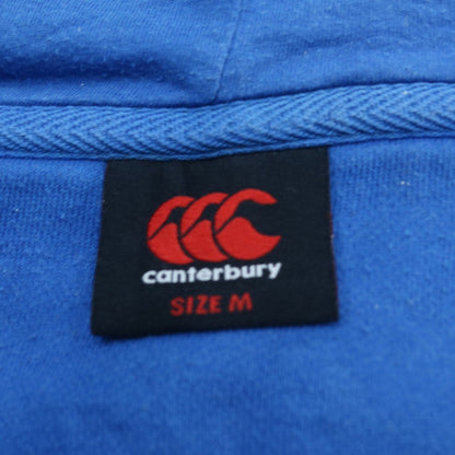 Canterbury Men's Blue Full Zip Hoodie Size M Fleece Rugby Style
