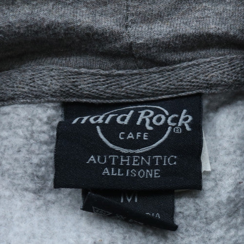Hard Rock Cafe Berlin Womens Grey Burgundy Hoodie Size M Pullover