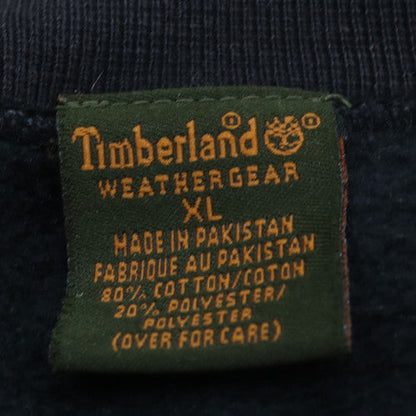 Timberland Womens Navy Blue XL Pullover Sweatshirt Logo Cotton Blend