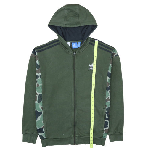 Adidas Men's Green Camouflage Full Zip Hoodie XL