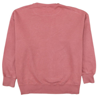 Nike Womens Pink Crew Neck Pullover Sweatshirt L Logo Print
