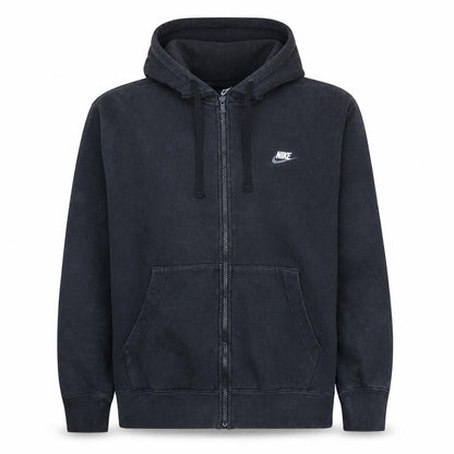 Nike Men's Black Full Zip Hoodie L Cotton Blend Fleece Sweatshirt