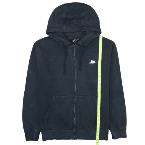 Nike Men's Black Full Zip Hoodie L Cotton Blend Fleece Sweatshirt