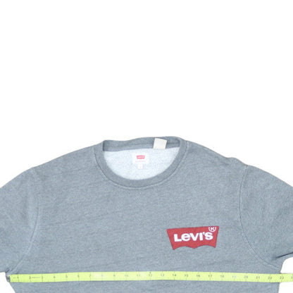 Levi's Mens Grey Logo Pullover Sweatshirt Medium