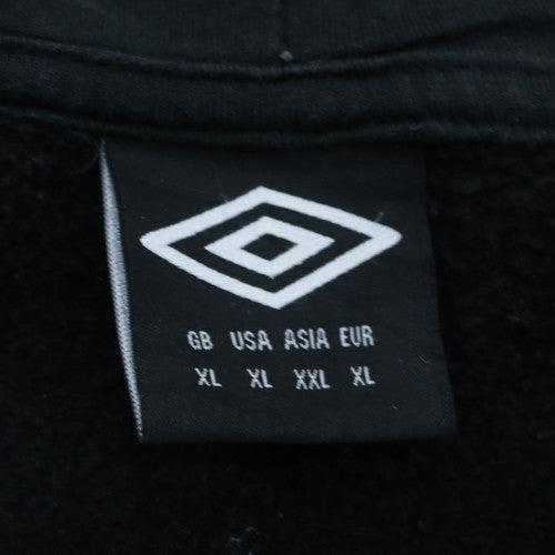 Umbro Men's Black XL Full Zip Hoodie Sweatshirt Fleece