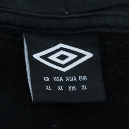 Umbro Men's Black XL Full Zip Hoodie Sweatshirt Fleece