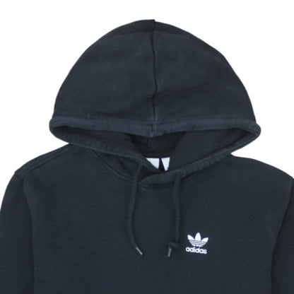Adidas Men's Black Pullover Hoodie Small Logo Fleece Sweatshirt