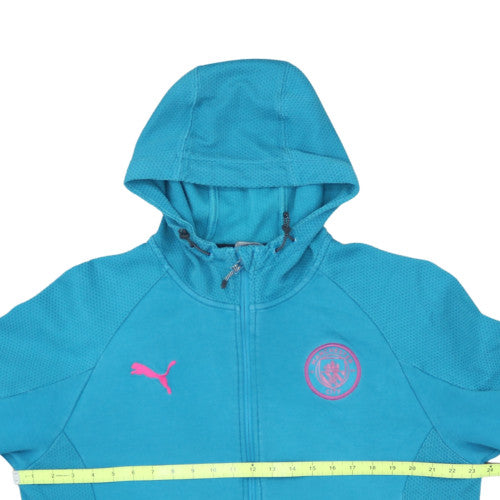 Puma Mens Blue XL Full Zip Man City Hoodie Sweatshirt
