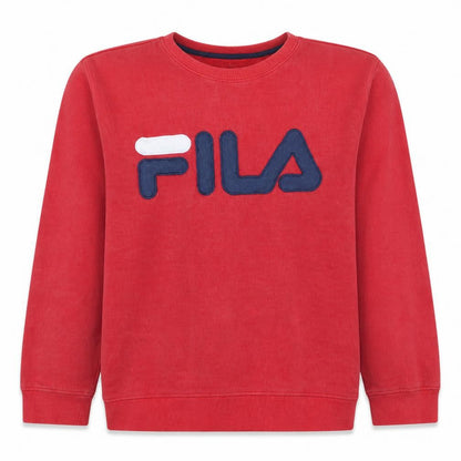 Fila Men's Red Crew Neck Pullover Sweatshirt Size S