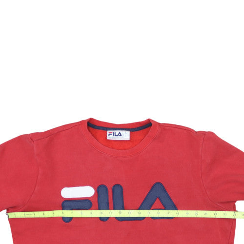 Fila Men's Red Crew Neck Pullover Sweatshirt Size S