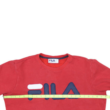 Fila Men's Red Crew Neck Pullover Sweatshirt Size S