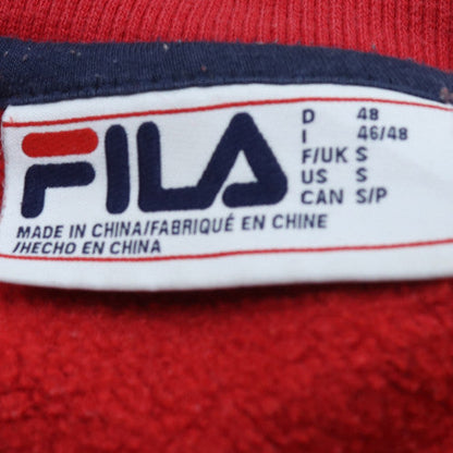 Fila Men's Red Crew Neck Pullover Sweatshirt Size S