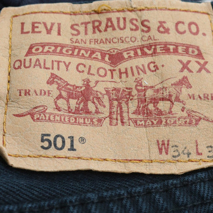 Levi's 501 Men's Blue Denim Straight Jeans W34 L32 Classic Fit
