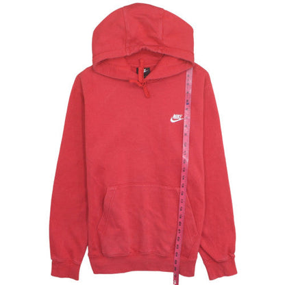 Nike Men's Red Pullover Hoodie S Fleece Logo Sportswear