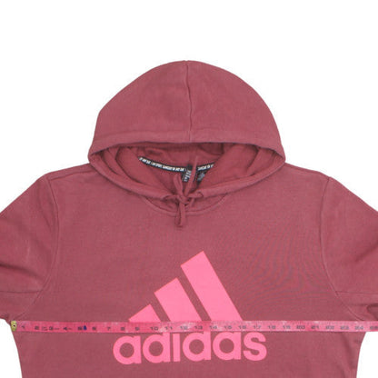 Adidas Womens Burgundy Pink Logo Pullover Hoodie XL