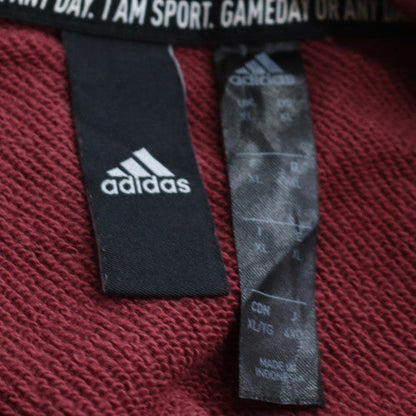 Adidas Womens Burgundy Pink Logo Pullover Hoodie XL