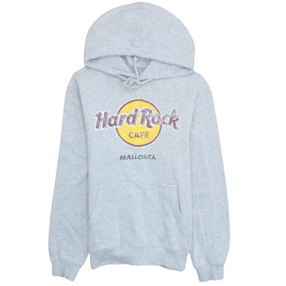 Hard Rock Cafe Womens Grey Pullover Hoodie Size M Mallorca Print